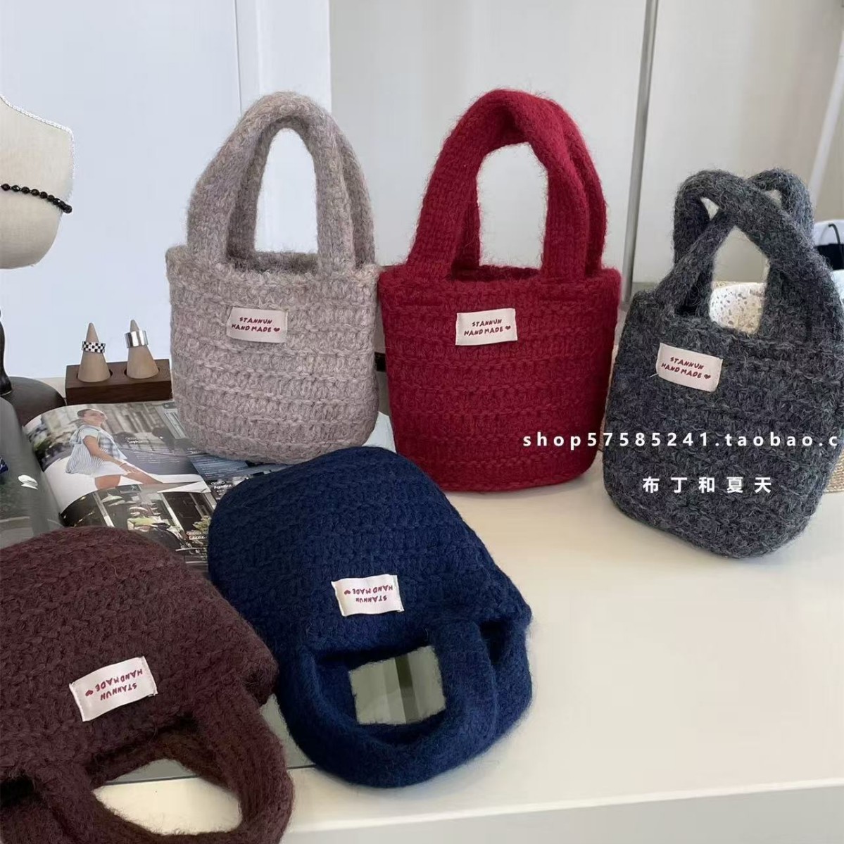 2025新型★ハンドバッグ★ニットバッグ★5色