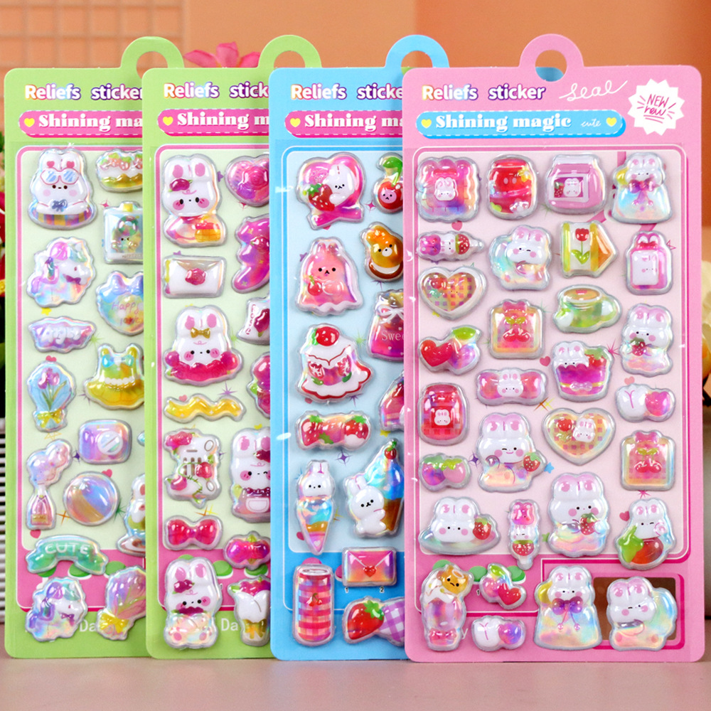 2026★DIY手作り ステッカー★粘着シール★3D★手帳素材