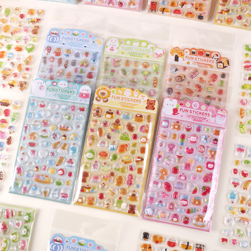 2026★DIY手作り ステッカー★粘着シール★3D★手帳素材