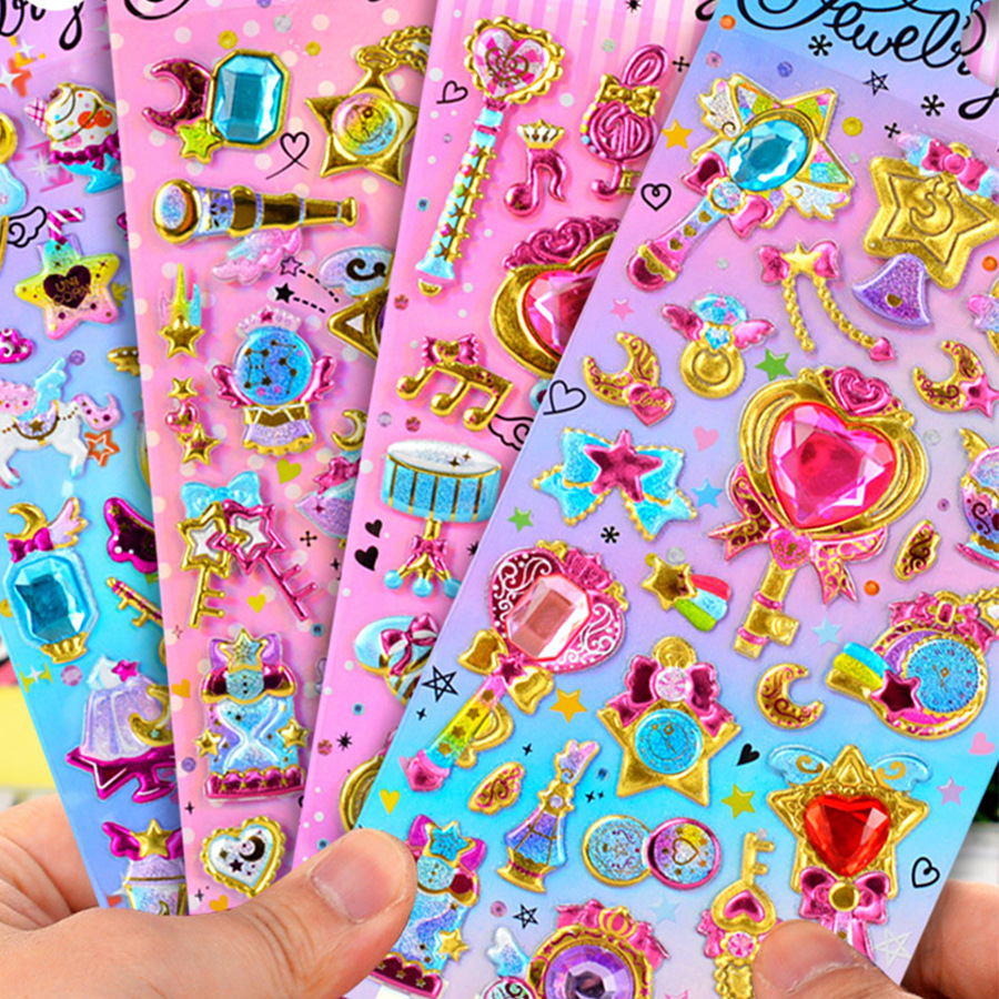 DIY手作り ステッカー★粘着シール★3D★手帳素材