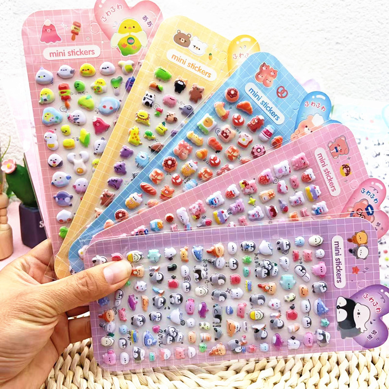 DIY手作り ステッカー★粘着シール★3D★手帳素材