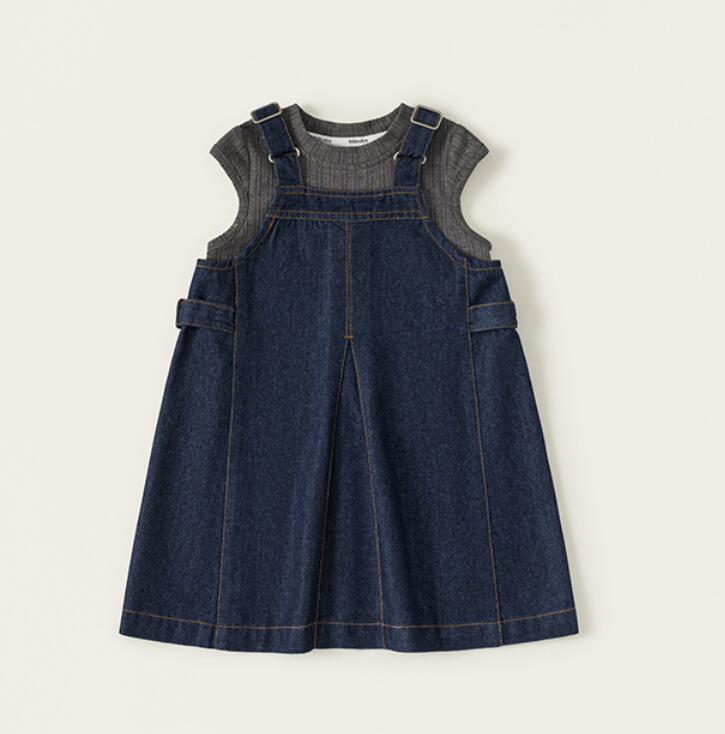 2026新品★子供服　ベスト+ワンピース　セット★80〜140