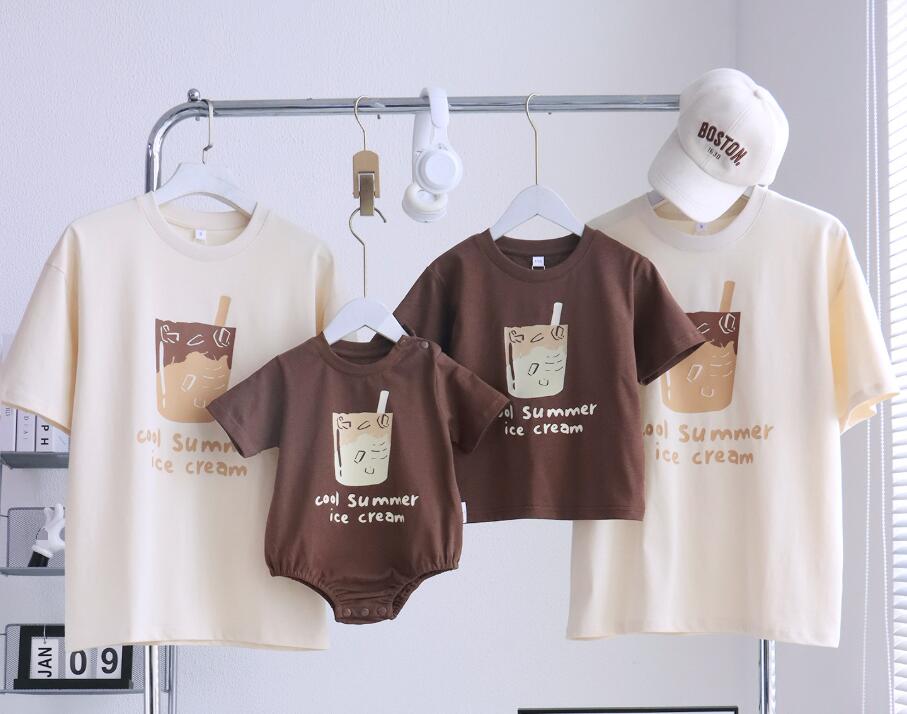 2026新作★子供服&親子服　トップス&ロンパース★66-90/80〜150/S〜4XL 2色