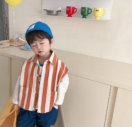 2022夏新品★子供服　ベスト　トップス★80-120cm★2色