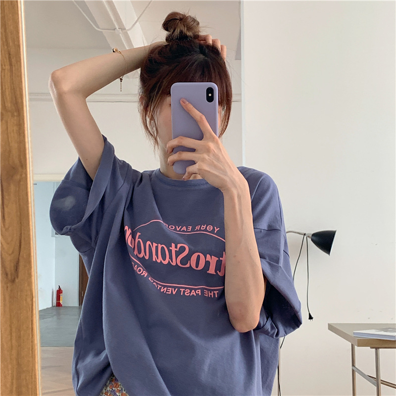 韓国ファッション★レディース向け★♪キャラクター★♪英字★♪半袖★♪トップス★♪Tシャツ★♪