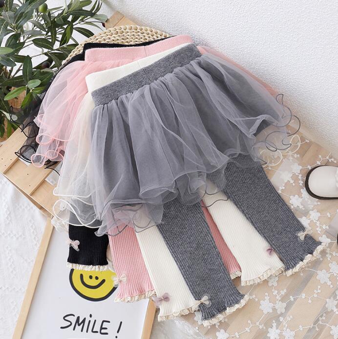 新作★子供服★ボトムス★ドッキング★キュロット★キッズ女の子★可愛い★4色★80-130CM