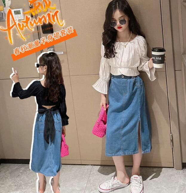 新品★子供服★トップス&デニムスカート分けて販売★120-170cm★