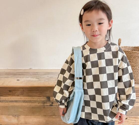 新作★子供服★トップス★Tシャツ★韓国風子供服★男女兼用★チャック柄★2色★80-130CM