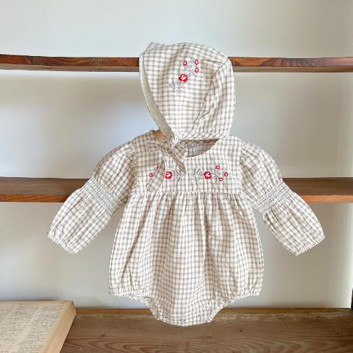 2023春新品★子供服　ロンパース+帽子　66-100cm　