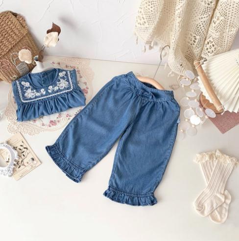 2023春新品★子供服　ボトムス　デニムズボン　80-120cm