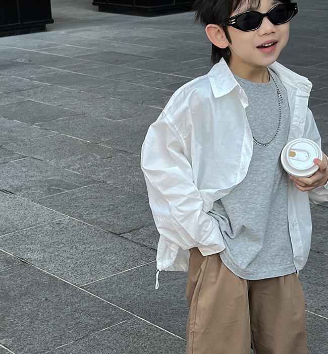 2023新品★子供服★シャツ+ベスト　セット★100-150cm★2色