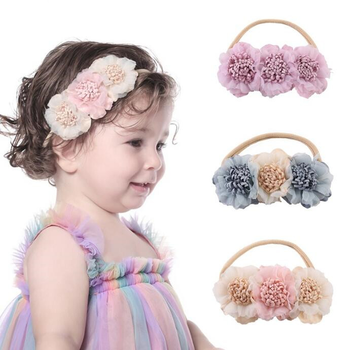 子供用★欧米風★ヘアバンド★髪飾り★ヘアアクセサリー★ベビー★撮影道具★可愛い★4色