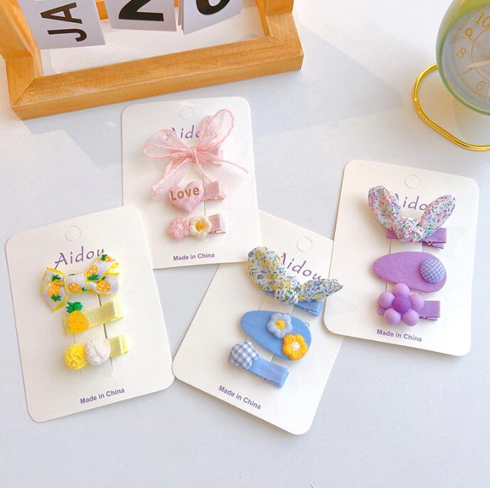 子供用★キッズ★髪飾り★まとめ髪用★ヘアアクセサリー★ヘアピン★3枚入り★多色