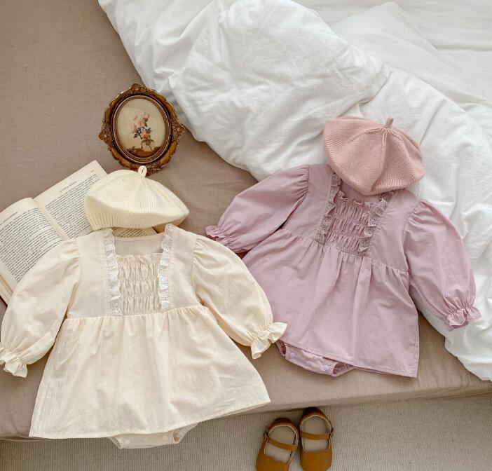 子供服★ロンパース★連体服★長袖★ベビー★無地★薄手★2色★66-90CM