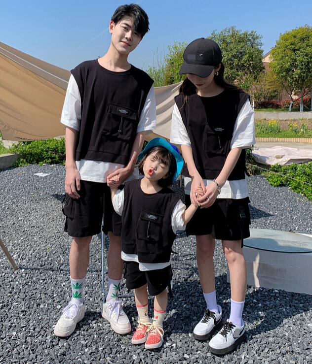 2023新品★子供服&親子服　重ね着トップス+ズボン　セットアップ★80-140cm★