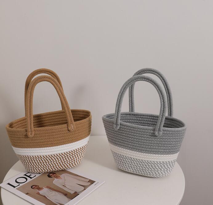 バッグ★レディース★ハンドバッグ★かごバッグ★草編バッグ★4色