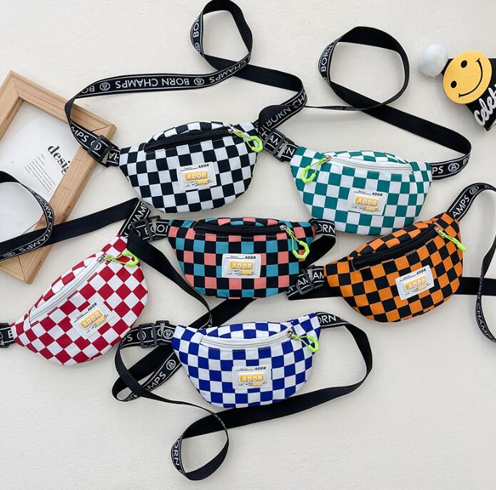 バッグ★子供用★キッズ★ショルターバッグ★韓国風★チェック柄★男女兼用★6色