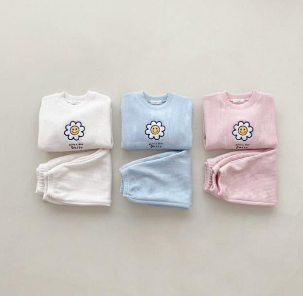 2023春新品★子供服　長袖+ズボン　セットアップ　部屋着　80-130cm★3色