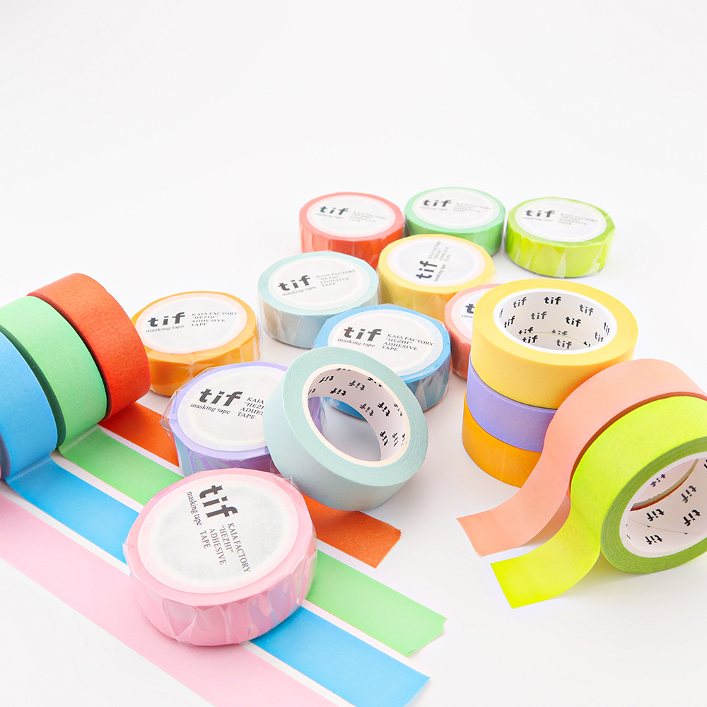 塩系文具 シール貼紙 手帳素材 マスキングテープ マカロンカラー アンティーク 15mm*10m 24色