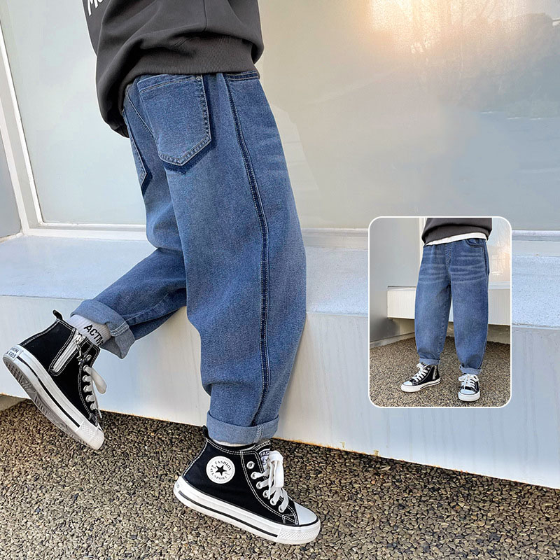 お勧め 春夏新作 ワイドパンツ デニムズボン ジーンズ ジーパン パンツ 男の子 韓国風子供服 110-160