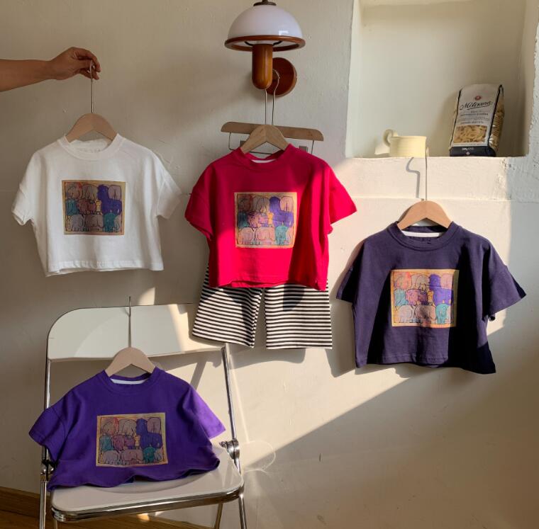 2023★春夏新作★韓国風子供服★トップス★Tシャツ★4色90-130CM