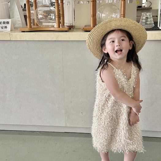 2023夏新品★子供服　吊りワンピース　90-140cm
