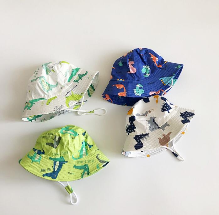子供用★帽子★バケットハット★日焼け防止★ダイナソー★ベビー★可愛い★6色★S-L