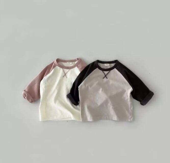 子供服★長袖シャツ★Tシャツ★トップス★韓国風子供服★ベビー★2色★66-100CM