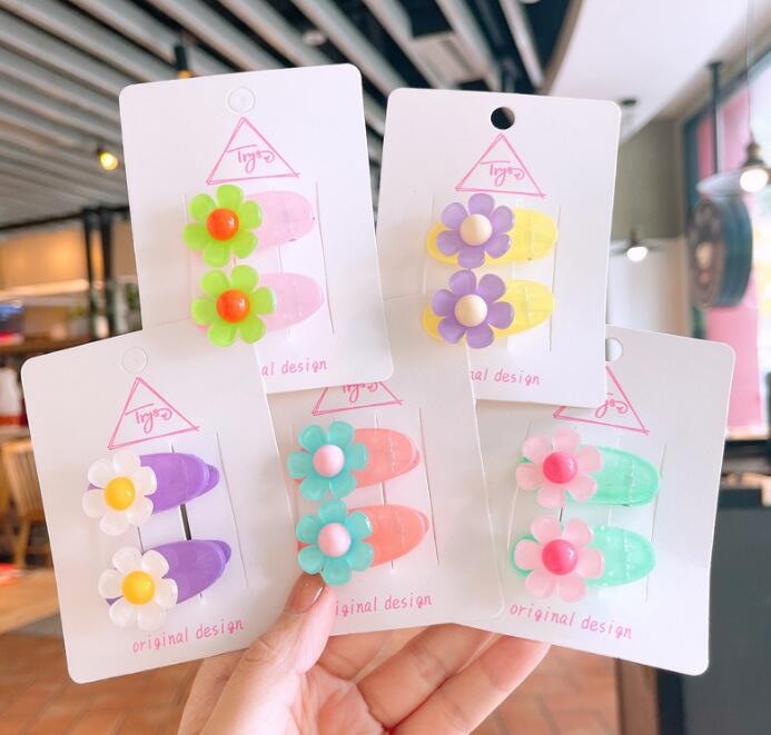 子供用★キッズ★髪飾り★まとめ髪用★ヘアアクセサリー★ヘアピン★2枚入り★多色