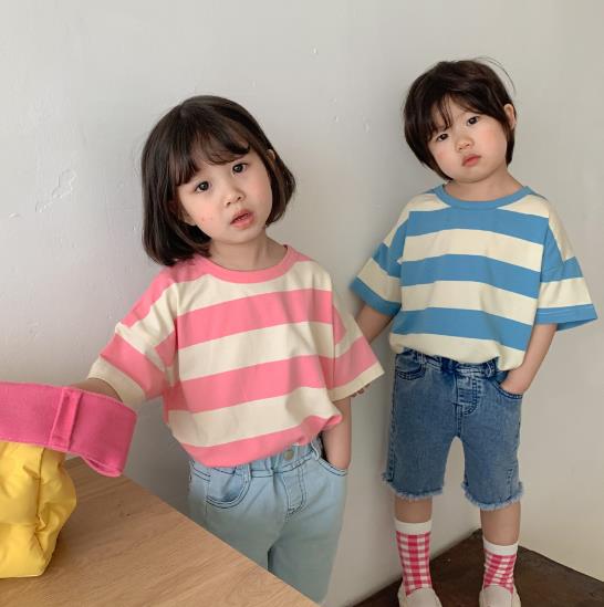 2023夏新品★子供服　トップス　半袖　80-130cm★2色