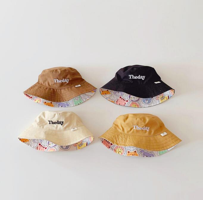 子供用★帽子★バケットハット★キッズ★リバーシブル★日焼け防止★ベビー★韓国風★4色