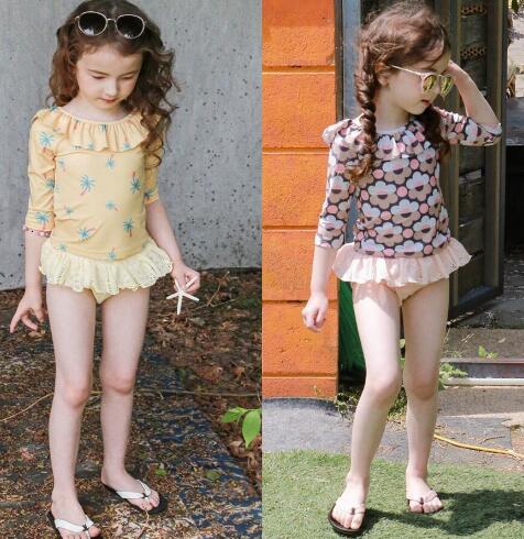 2023年★子供服　水着+帽子★90-140cm★2色