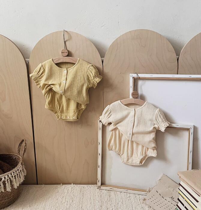 2023★春夏新作★韓国風ベビー服★トップス+ズボン2セット★2色66-90CM