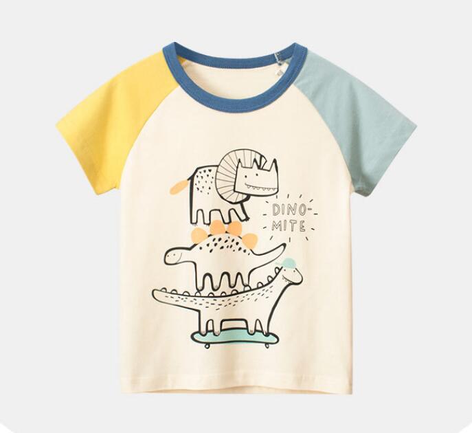 子供服★韓国風子供服★Tシャツ★トップス★半袖★キッズ男の子★ダイナソー★90-140CM