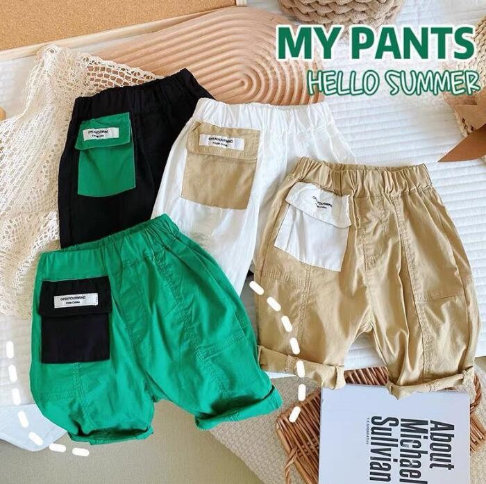 子供服★七分丈ズボン★ボトムス★韓国風子供服★キッズ★カジュアル★4色★80-120CM