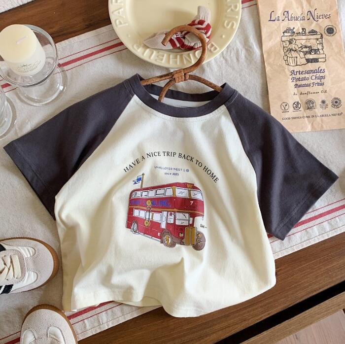 子供服★Tシャツ★トップス★韓国風子供服★キッズ男の子★半袖★カジュアル★80-130CM