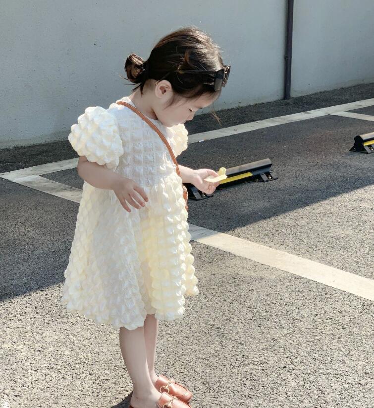子供服★ワンピース★半袖★韓国風子供服★キッズ女の子★無地★90-140CM