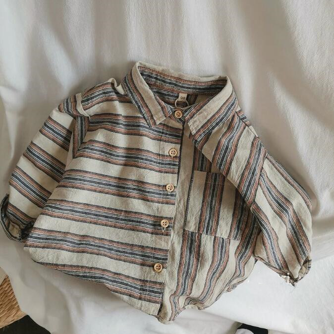 子供服★トップス★長袖シャツ★韓国風子供服★キッズ男の子★ワイシャツ★80-120CM