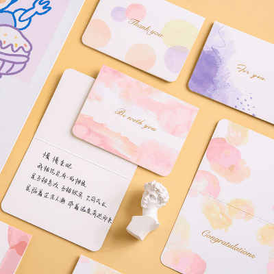 ラッピング ギフト 祝い グリーティングカード 折りたたみ式 メッセージ 父の日 封筒封口貼 水彩