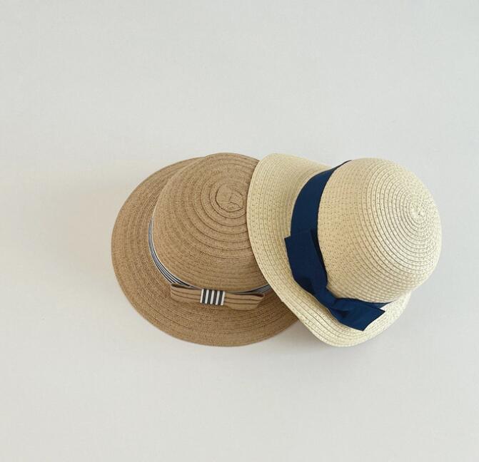 2023新品★子供用★草編み ハット　帽子★2色選べ