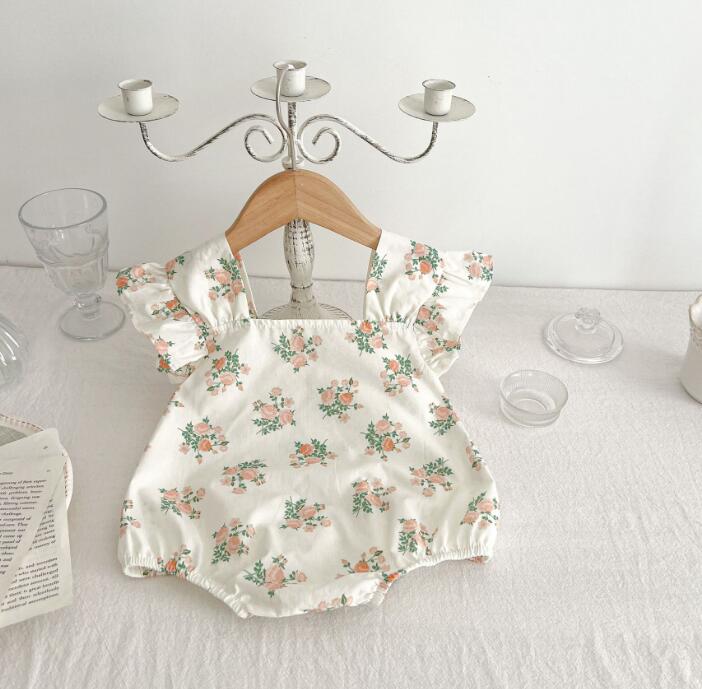 子供服★ロンパース★連体服★韓国風子供服★ベビー★花柄★袖なし★可愛い★66-100CM