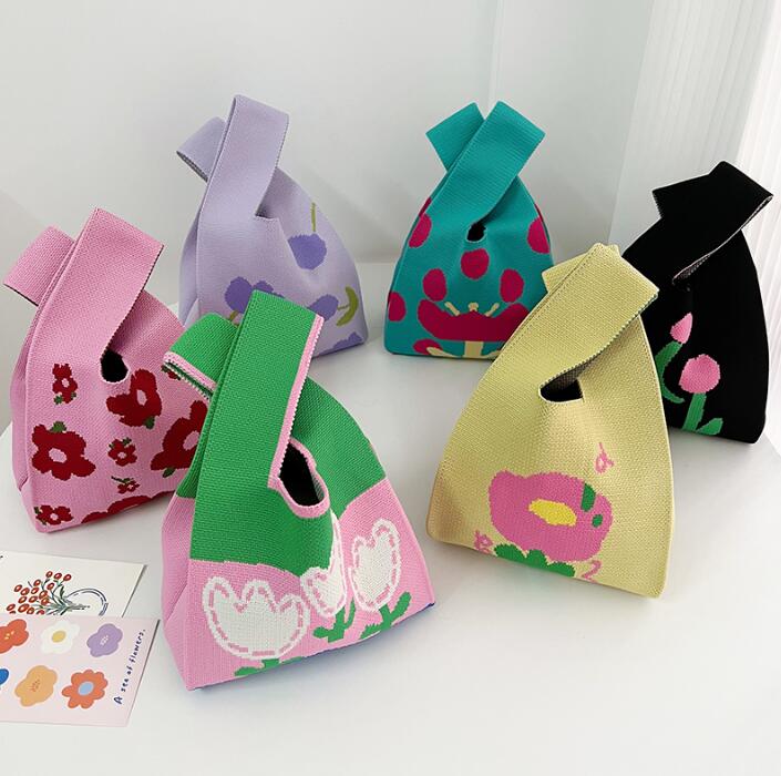 バッグ★レディース★トートバッグ★ハンドバッグ★ニットバッグ★大容量★6色