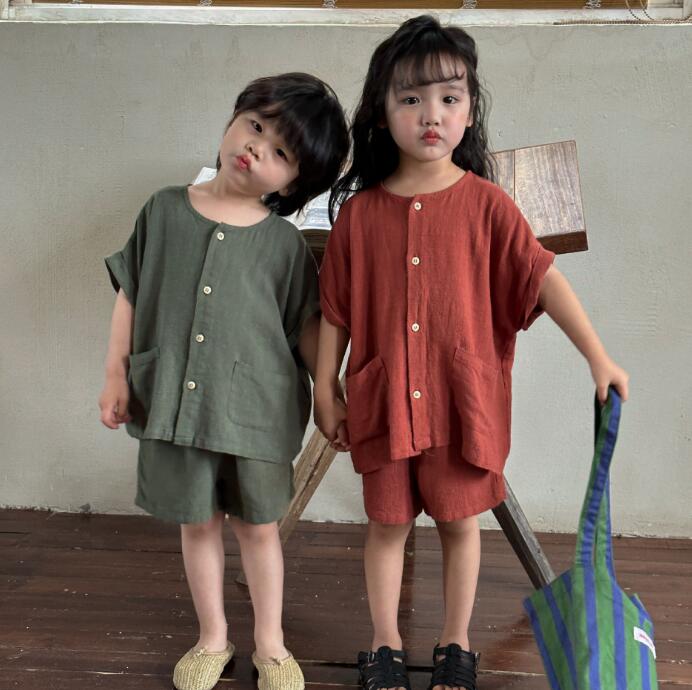 子供服★トップス+パンツ★セットアップ★キッズ★男女兼用★韓国風子供服★2色★80-150CM