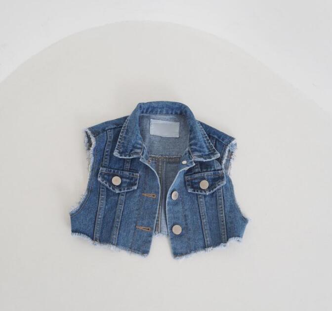 2023年★子供服　デニムジャケット　ベストコート★80-130cm★