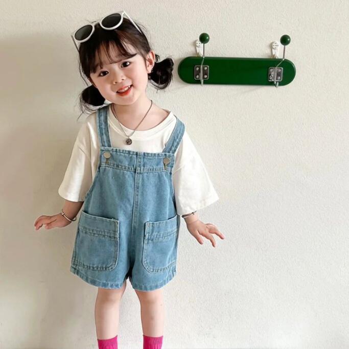 子供服★サロペット★韓国風子供服★キッズ女の子★デニム★カジュアル★80-140CM