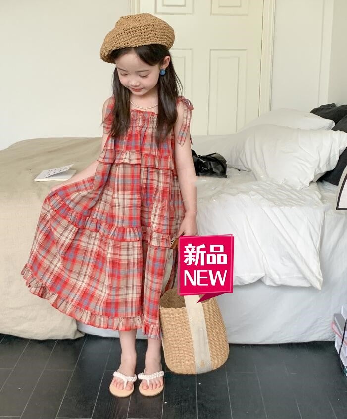 2023★春夏新作★韓国風子供服★トップス★ワンピース★分けて販売★2色100-140CM