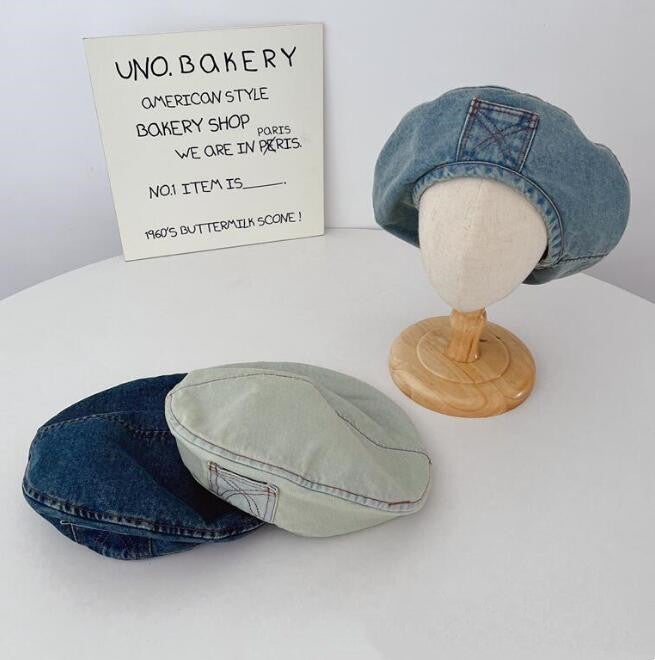 子供用★帽子★キッズ帽子★キッズ★デニム★ベレー帽★男女兼用★カジュアル★3色