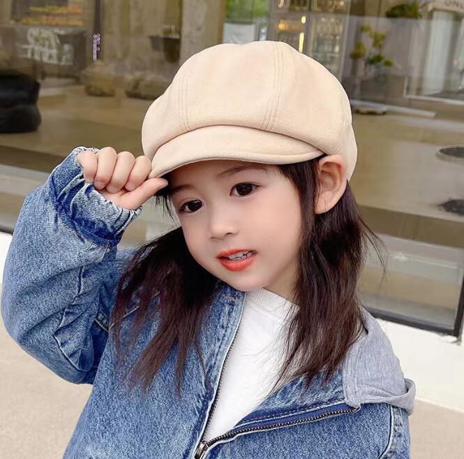 子供用★帽子★キッズ帽子★キッズ★韓国風★ベレー帽★キッズ女の子★無地★6色