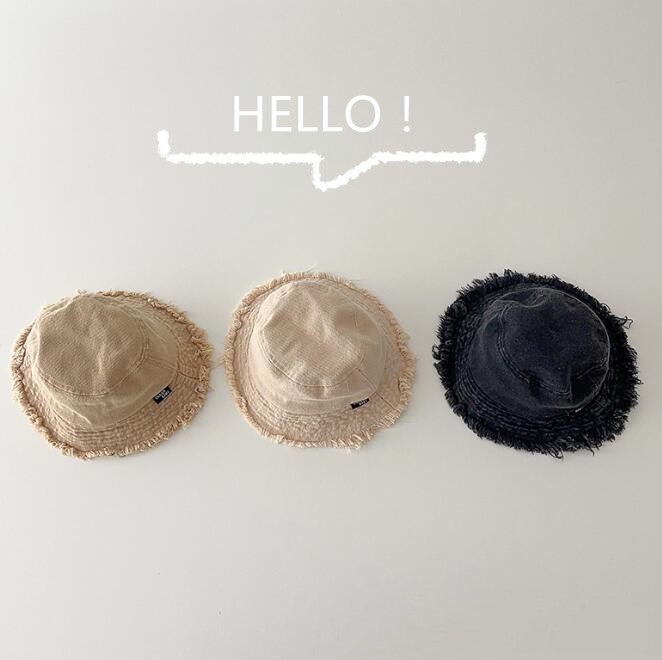 子供用★帽子★バケットハット★キッズ★デニム★男女兼用★韓国風★カジュアル★3色