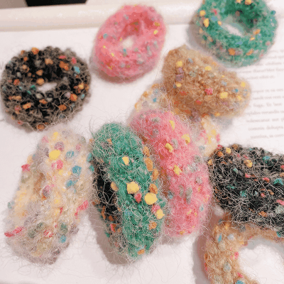 Y2K 秋冬新作 髪飾り レディース ヘアゴム リングゴム ひも ヘアオーナメント レトロ ボアシュシュ